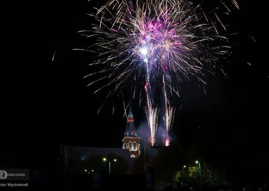 Dronebeeld: Vuurwerk